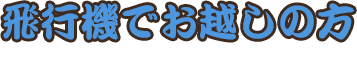 飛行機でお越しの方