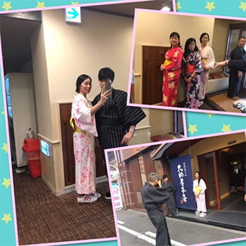 Japanische Yukata-Erfahrung (zwangloser Kimono)